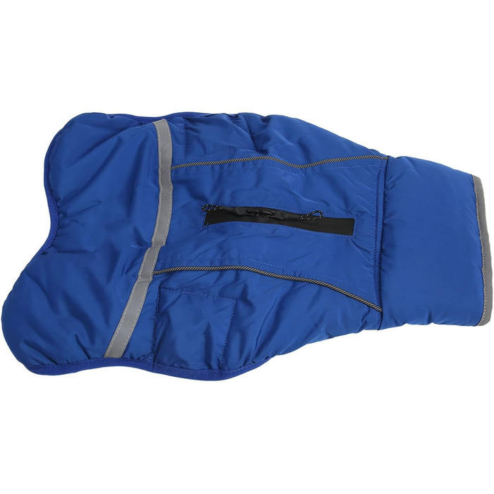 Теплий зимовий пухнастий нашийник для собак, куртка для собак, нашийник з нейлону з відбиваючим дизайном, XXXL, блакитний