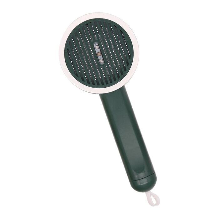 Гребінець для собак та цуценят Slicker від випадання шерсті | Ергономічна гребінець з кнопкою для розплутування для щоденного догляду за шерстю, білий (зелений)