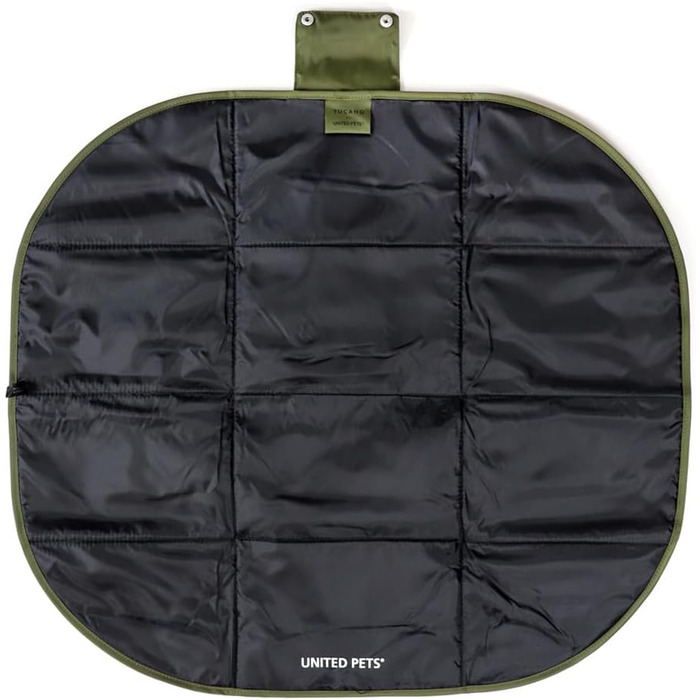 Килимок для собак Lazy Dog Mat від United Pets – портативне, складне ліжко для собак, ідеально підходить для ресторанів та подорожей. Легкий килимок для собак, чорно-зелений, універсальний розмір