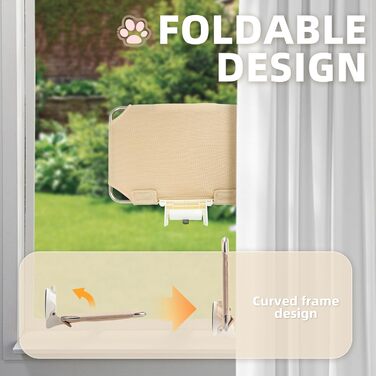 Кішка гамак для вікна ITSOGOO, розкладне ліжко для котів з міцними присосками, м'яка підвісна лежанка для котів, до 25 кг, 46x30 см