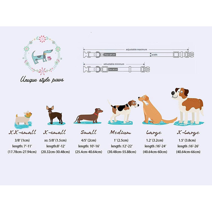 Нашийник для собак Unique Style з бантиком, регульований, для собак та котів, червоний, XXS-XL