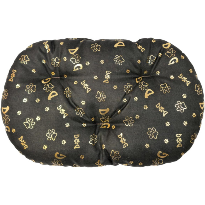М'який лежак для собак та котів – овальний, 80x58 см, темно-коричневий, миючий