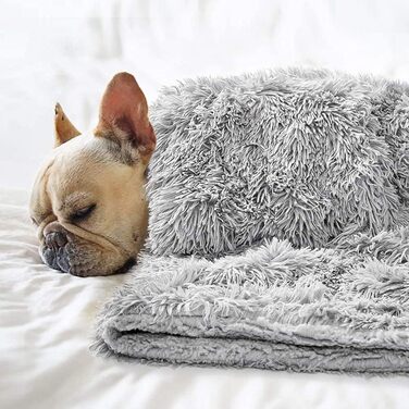 М'яка ковдра для собак та котів, флісова, велика (XL: 100 x 120 см), сіра