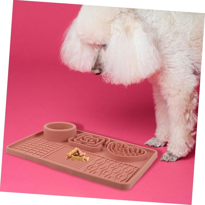 Килимок для повільного годування собак та котів BESPORTBLE з присосками, силікон
