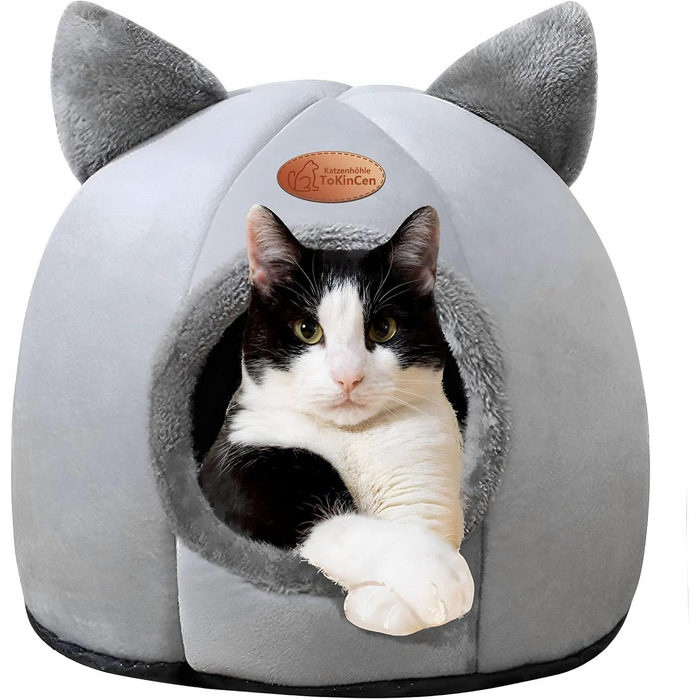 Квіткове ліжко-будиночок для котів, зелений, для маленьких та середніх котів