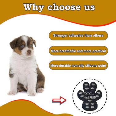 Захист лап для собак Anti-Rutsch: 40 шт. Силіконові наклейки проти ковзання, XXL (6.3*7см, 27.1-36кг)