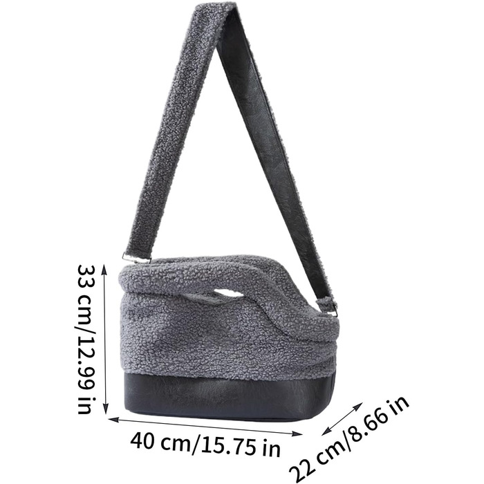 Транспортна сумка для котів - водонепроникна м'яка переноска | З фіксатором ремінця безпеки | Для кошенят та середніх порід | Сірий колір