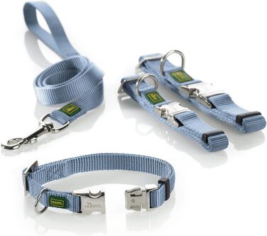 Поводок для собак Hasung VARIO BASIC AU-STRONG (M, блакитний) - алюмінієвий замок