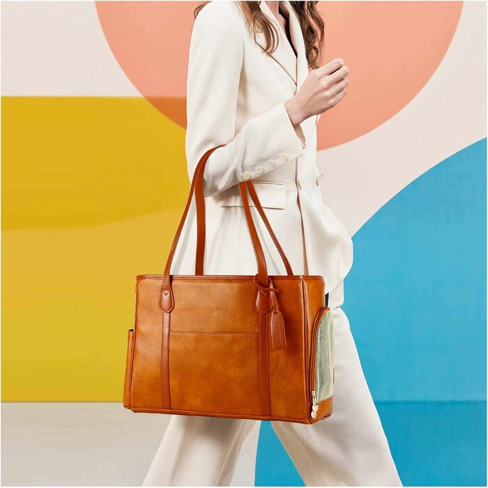 Сумка-переноска для собак та котів Monanller, шкіряна, для маленьких собак, кошенят, цуценят, схвалена авіаперевізниками, м'які стінки, коричнева