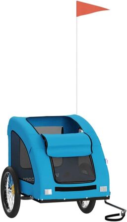 Причіп для велосипеда для собак та котів, блакитний, Oxford-Gewebe та метал