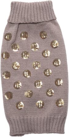 В'язаний пуловер для собак Angoily - теплий одяг для домашніх тварин, зимова колекція, великий дизайн, зручний для собак сірого кольору