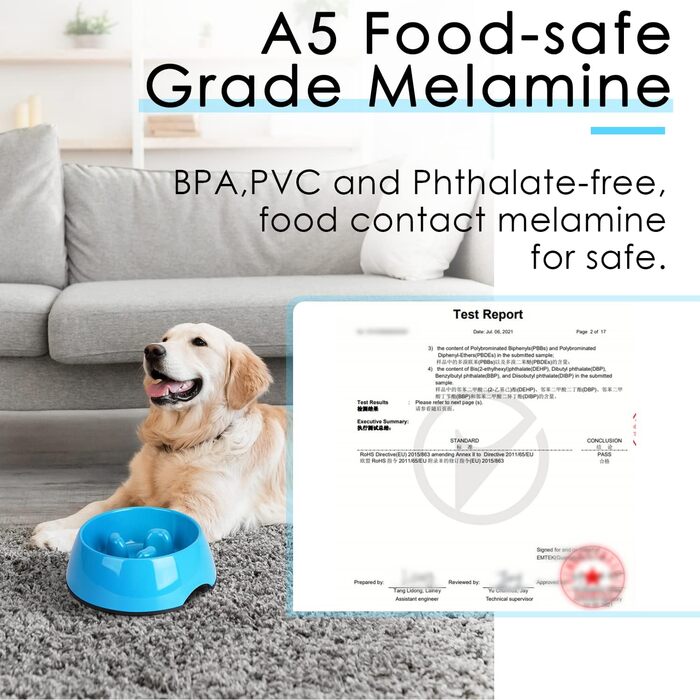 Інтерактивна миска для собак та котів Uperdeign, антизатримка, для маленьких та середніх порід, блакитна, Small