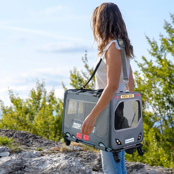 Дитяча та переносна сумка-переноска для тварин Galatée (сіра)