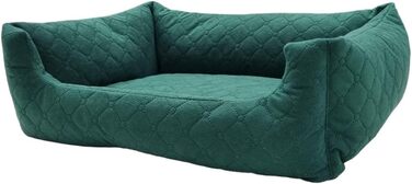 Ліжко для собак та котів Odolplusz, зелений, розмір M (70 x 60 см) | М'яке ліжко-корзина з бортиками