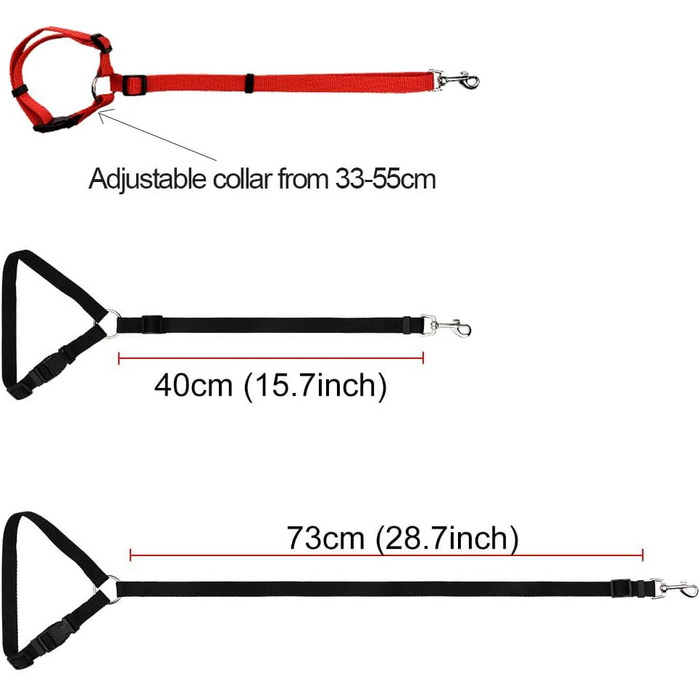 Авторемні безпеки для собак, 2 шт., регульовані, автокрісло для тварин, котів та собак, чорний, червоний, старий