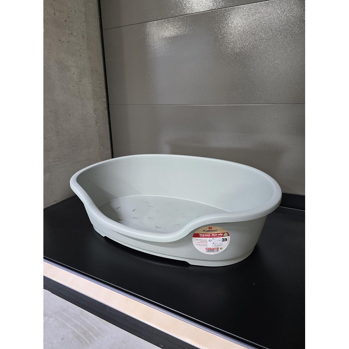 Кругле ліжко для собак Flamingo Tuck, зелене, розмір L (81x54x24 см), практичне, стильне та легко миється