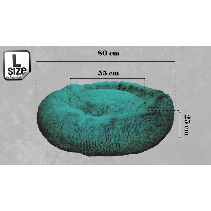 М'яке ліжко для собак знімний чохол 80 см - Ручна робота, пухнасте ліжко для собак, подушка для собак пухнаста - ліжко для котів, машинне прання - кругле ліжко для котів Бежеве 80 см Бежевий