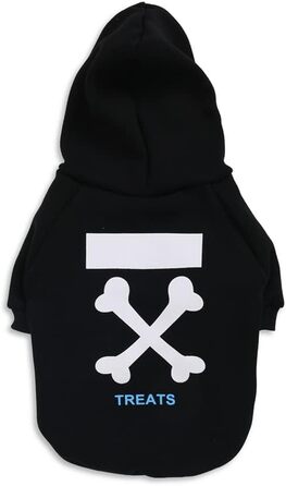 Теплий зимовий одяг для собак, чорний, розмір XXL: Худі, куртка для маленьких порід (Шнауцер, Коргі, Французький бульдог, Тедді)