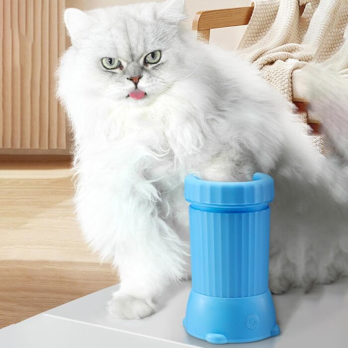 Автоматична мийка лап для собак PAW - Автоматичний очисник лап - USB-мийка лап для собак, портативна, для котів та собак (Блакитна)