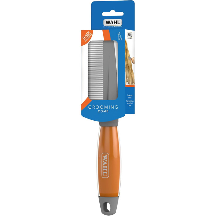 Гребінець для грумінгу Wahl з м'яким гелевим руків'ям, для собак та котів, видаляє ковтуни та вичісує шерсть