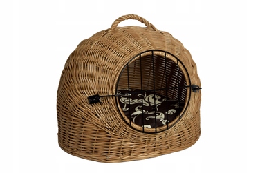 Будиночок для кота Wiklinowe Cuda, коричневий, круглий, 50 см x 40 см x 41 см