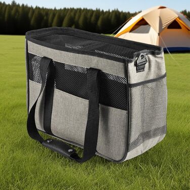 Сумка-переноска для собак та котів Ruwshuuk: багатофункціональна, зручна для прогулянок, подорожей та відпочинку на природі (сіра)