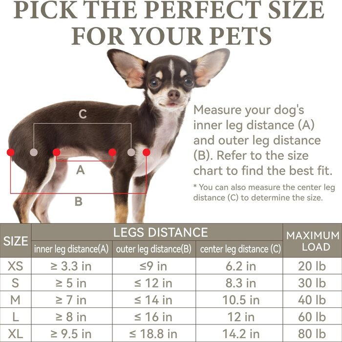 Гамак для собак Haustierpflege: регульований та складаний, розмір M (відстань між ніжками 11-14', вантажопідйомність до 20 кг)