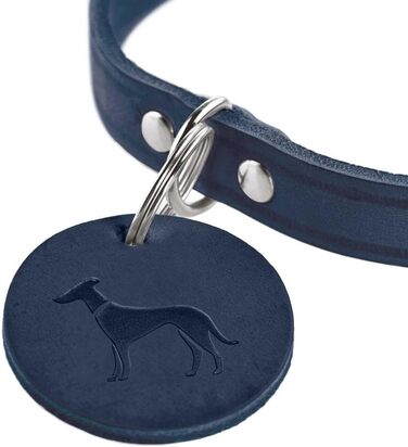 Нашийник для собак HUNTER AALBORG, колір: коньяк, міцне шкіряне обплетення, ідеальний для спорту та повсякденного використання, з шкіряним брелоком, Made in Germany, розмір 37 коньяк 37