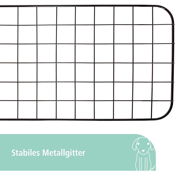 Сітка для захисту домашніх тварин Kerbl, 96-145x30 см, для безпечного транспортування собак в автомобілі, легкий монтаж, регульована ширина