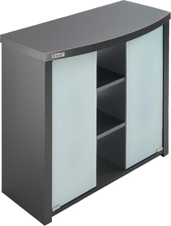 Тумба для акваріума Tetra AquaArt Evolution Line 100/130 л, антрацит, з матовим склом і простором для техніки