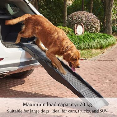 Рампа для собак 160 см, автоскладана, чорна, до 65 кг, для SUV та LKW