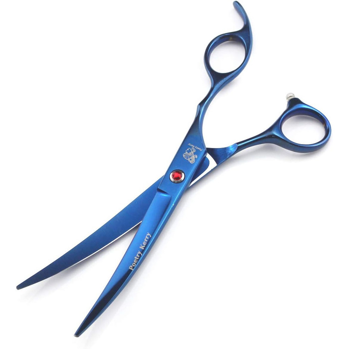 Набір для грумінгу тварин: 5 штук, 7 дюймів, для собак, котів, домашніх тварин. Включає ножиці, витончуючі ножиці, вигнуті ножиці, гребінець та чохол з шкіри.