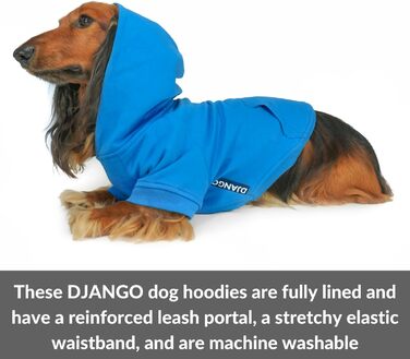 DJANGO повністю утеплена худі для собак, м’який та еластичний світшот для собак – сірий зимовий светр для такс і маленьких порід, теплий одяг для собак