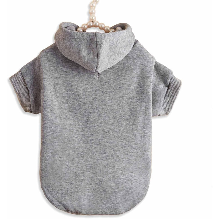 Теплий флісовий світшот для собак Monkimau – Худі для маленьких та великих собак, осіннє та зимове одягнення, розміри XS-XXXL, 10 кольорів (Роа, Сірий)