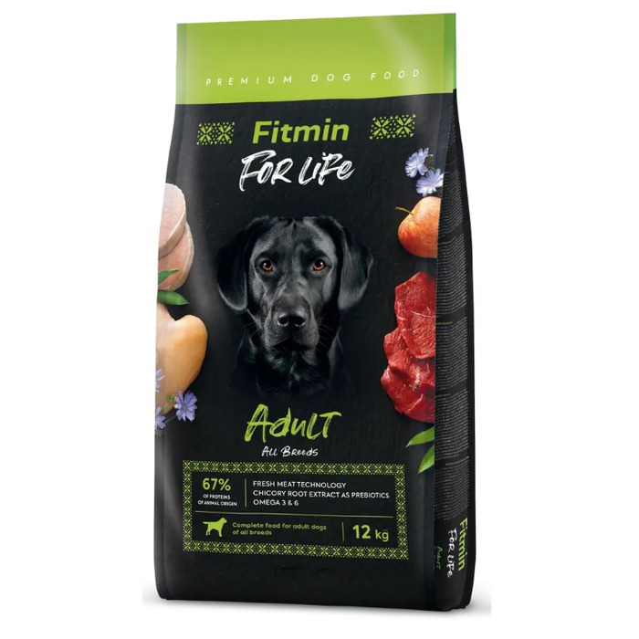 Сухий корм для дорослих собак усіх порід Fitmin Dog For Life, 12 кг