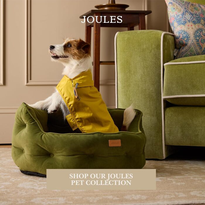 Ліжко для собак Roewood x Joule Chesterfield, маленьке, розкішне, з антиковзким дном, додатковою підкладкою та підтримкою, у стилі Chesterfield, зручне місце для відпочинку (хакі, 70 x 70 x 27 см)