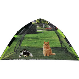 Кішка, собака, кролик: переносне велике намет-будка для тварин, 2 двері, чорний колір