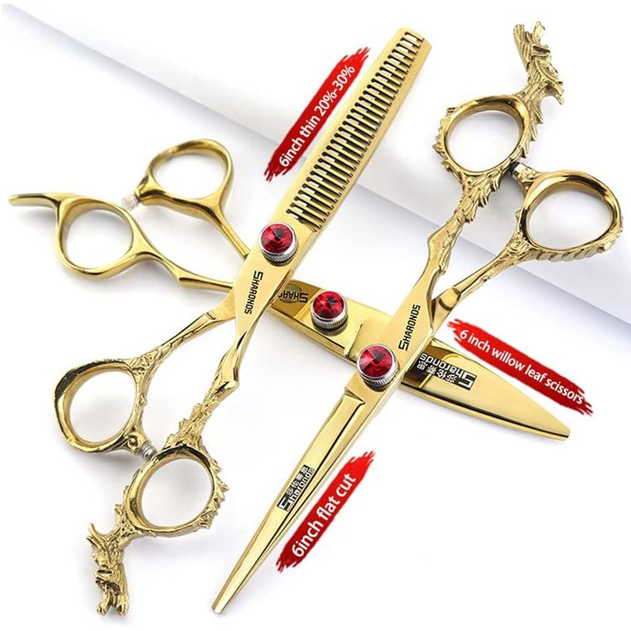 SHARONDS Професійний набір ножиць для волосся 6 дюймів (3 шт.) з японської сталі 440C