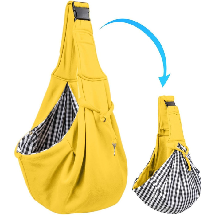 Сумка-переноска для собак та котів | Жовта переноска для тварин з регульованим ременем