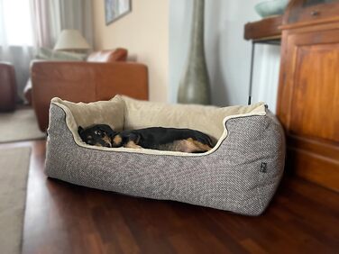 Lebon Hundebett Louis Plus: ортопедичне ліжко для собак, 3 розміри (80/100/120 см), Made in EU, 3 кольори, коричневий (L)