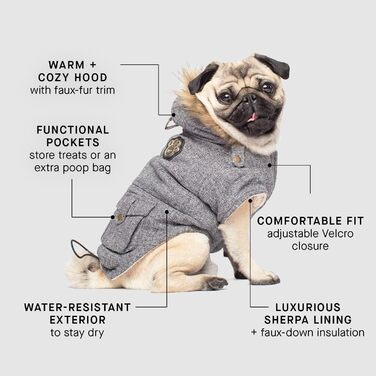 Куртка для собак Canada Pooch Alaskan Army Parka Salt & Pepper, розмір 20