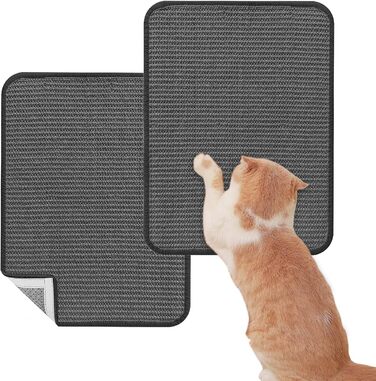 Килимок для дряпання котів на стіну, 2 шт. 25 x 50 см, сизаль, захист меблів