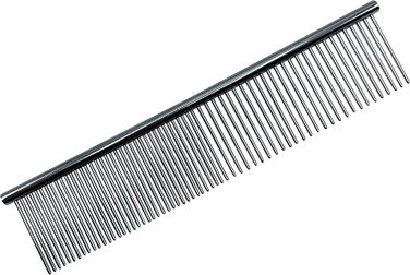 Професійний гребінець для догляду за шерстю собак та котів, нержавіюча сталь, 19,1 см