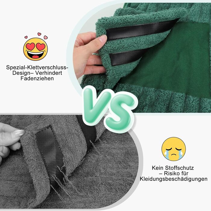 Рушник для собак з мікрофібри, швидковисихаючий, з клямкою та регульованою гумкою, придатний для прання в машині, для великих, середніх та маленьких собак (XXL, зелений)