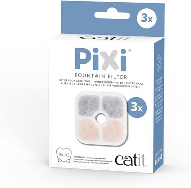Питний фонтан для котів Catit Pixi 2,5 л білий + набір з 3 фільтрів