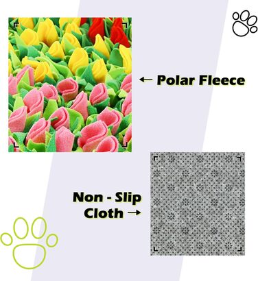 Мат для носової роботи для собак MHTTEC, килимок для пошуку, годівниця для повільного годування, 75 x 50 см, 1 шт.