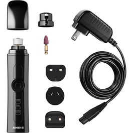 Професійний точило для кігтів тварин Andis Professional 2-Gang з кабелем/акумулятором, чорний, 66835