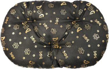 М'який лежак для собак та котів – овальний, 80x58 см, темно-коричневий, миючий