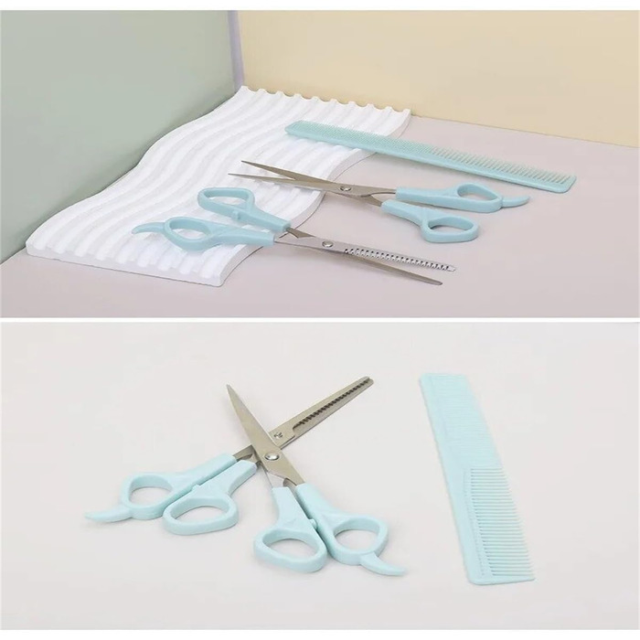 Професійний набір ножиць для грумінгу собак: 2 в 1 (прорізуюча та пряма), 17 см, з нержавіючої сталі, для собак, котів та інших домашніх тварин