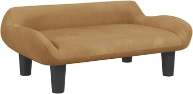 Килимок для собак VidaXL, м'який лежак для собак, диван-софа для маленьких собак, лежанка для домашніх тварин, лежанка для котів, велюр (коричневий)